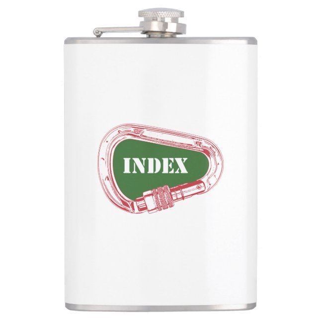 Index Climbing Carabiner Hip Flask (Front)