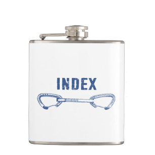 Index Climbing Quickdraw Hip Flask