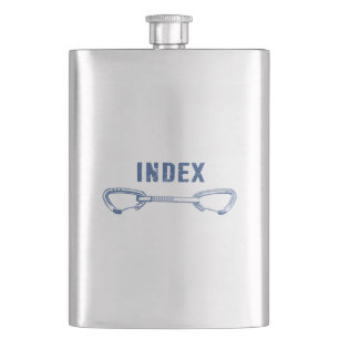 Index Climbing Quickdraw Hip Flask