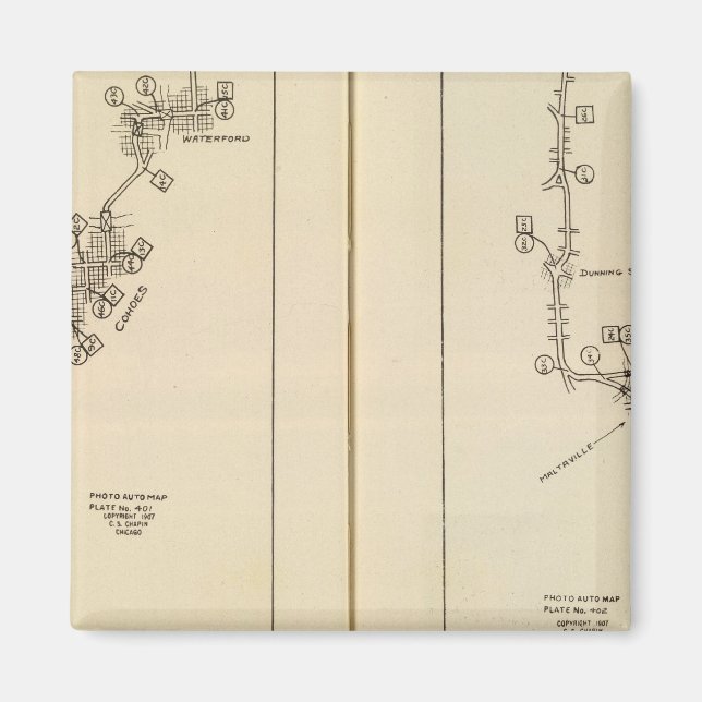 Index map Albany, Saratoga Springs Magnet (Front)