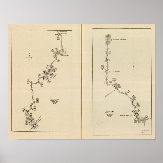 Index map Albany, Saratoga Springs Poster (Front)