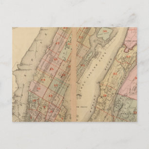 Index map Atlas, city of New York Postcard