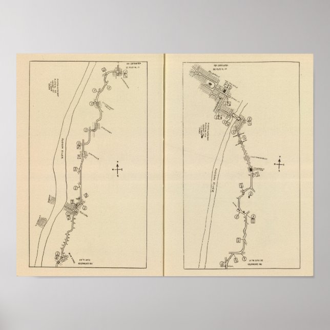 Index map Columbia County Rensselaer County NY Poster (Front)