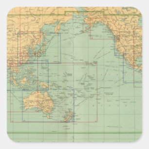 Index map New mercantile marine atlas Square Sticker