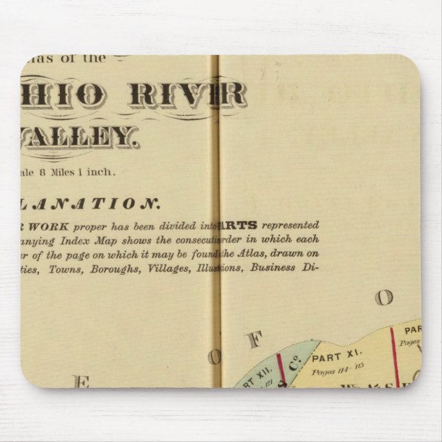 Index map to Atlas of the Upper Ohio River Mouse Pad (Front)