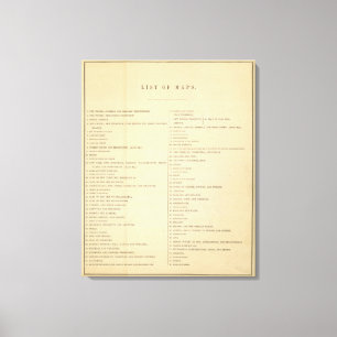 Index New general atlas 2 Canvas Print