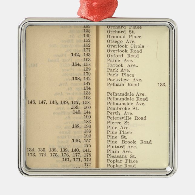 Index New Rochelle Metal Tree Decoration (Front)