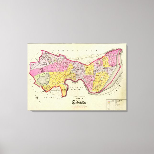 Index of Cambridge Atlas Canvas Print (Front)