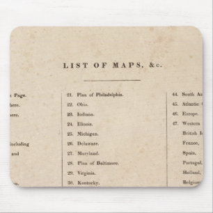 Index of General Atlas of the World Mouse Pad