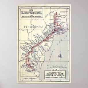Index to the Plates in Survey of the Roads Poster