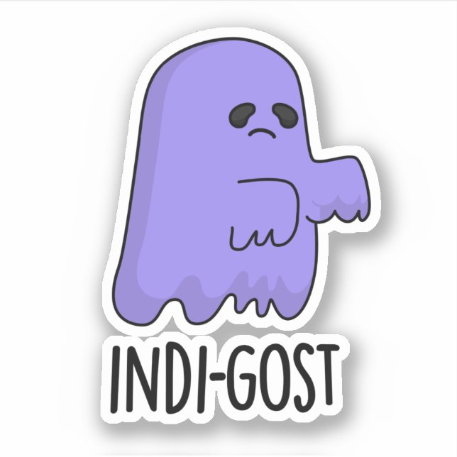 Indi-gost Funny Halloween Indigo Ghost Pun  (Front)