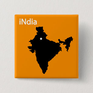 iNdia 15 Cm Square Badge