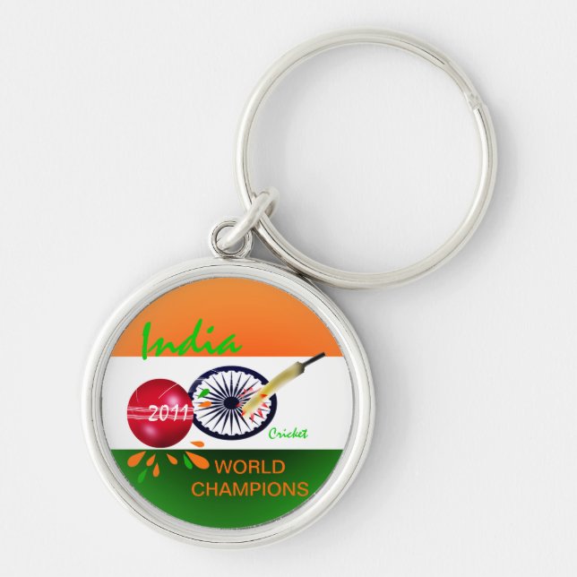India 2011 ICC Cricket World Cup Champs Keychain (Front)