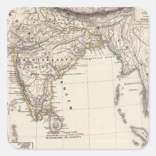India 3 square sticker (Front)
