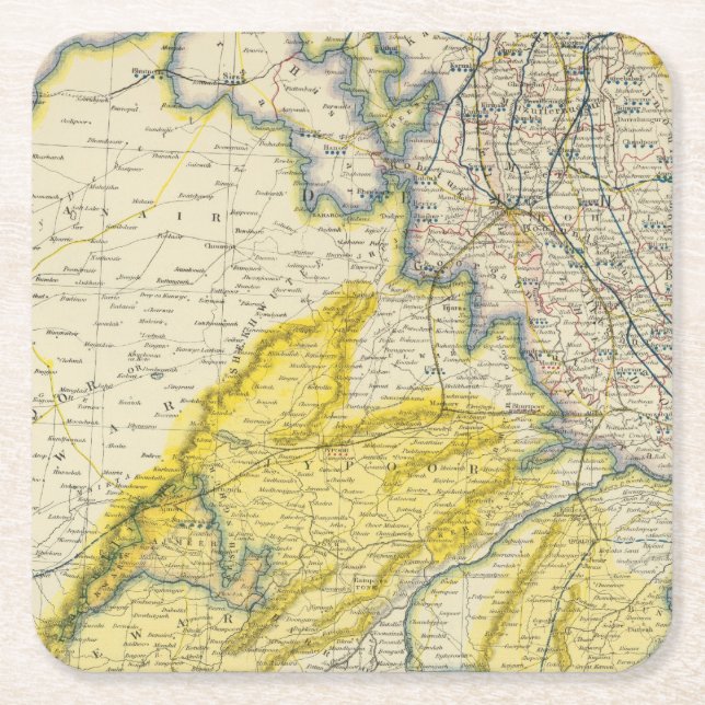 India 4 square paper coaster (Front)