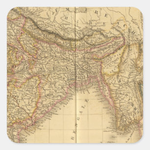 India 5 square sticker