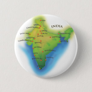 India 6 Cm Round Badge