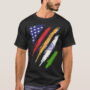 India American Grown Flag USA Patriot Heritage Mon T-Shirt