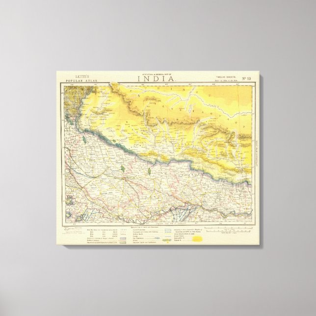 India and Nepal Canvas Print (Front)