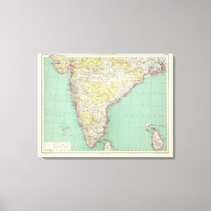India and Sri Lanka 2 Canvas Print