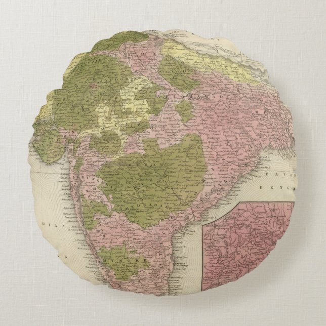 India and Sri Lanka Round Cushion (Front)