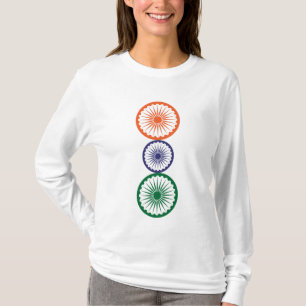 India Ashoka Chakras Alignment T-Shirt