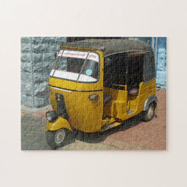 India auto rickshaw view puzzle (Horizontal)