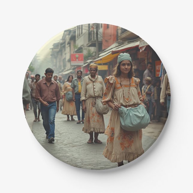 india badge paper plate (Front)