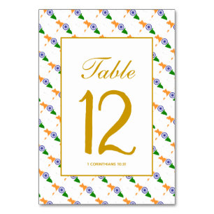 INDIA Banquet Celebration Wedding Table Number