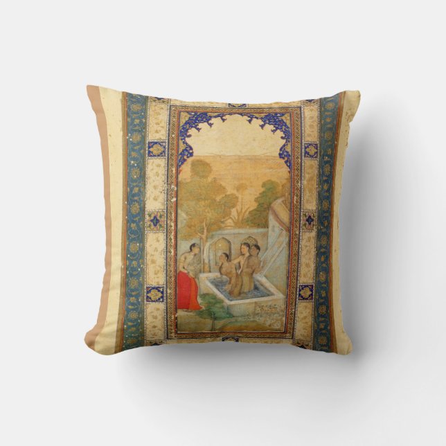 India - Bathing Women - Cushion (Front)