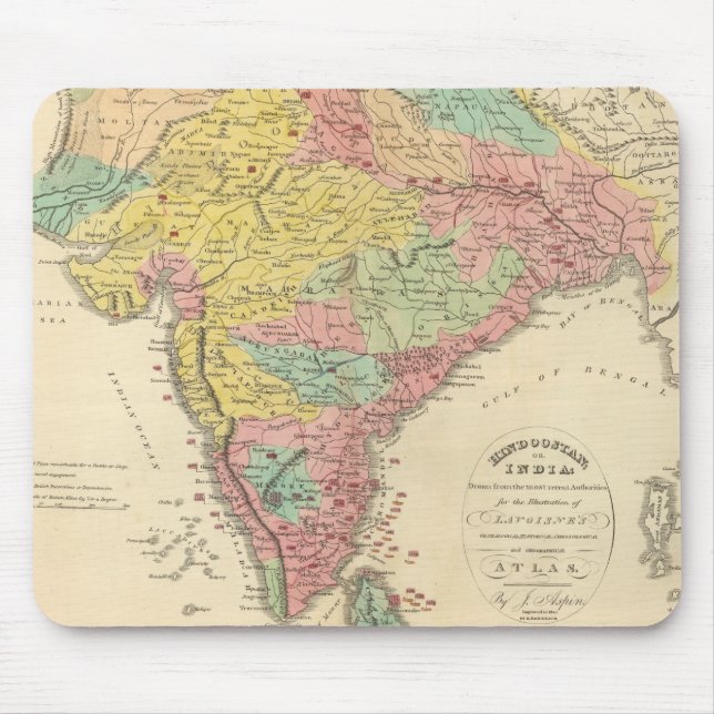 India Battles and Seiges Chonology Map Mouse Pad (Front)