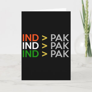 India Better Than Pakistan Indian Cricket Jersey Card