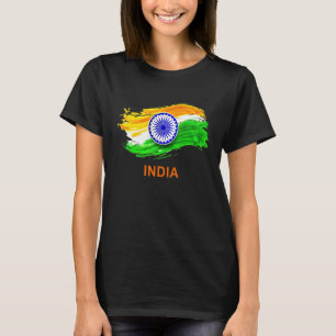 India Bharat Indian Waving Flag T-Shirt
