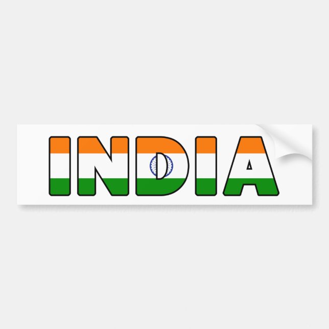 India bumper sticker (Front)