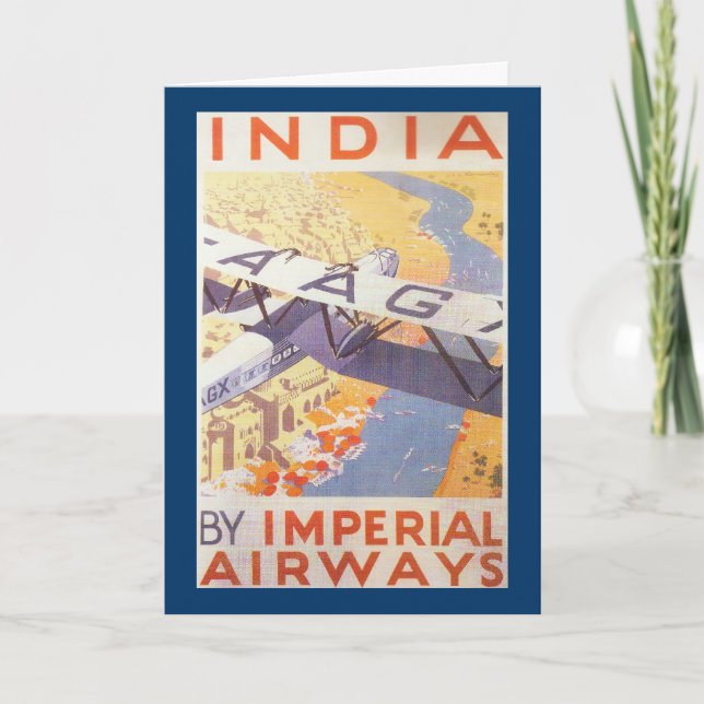 India by Imperial Airways Card (Front)