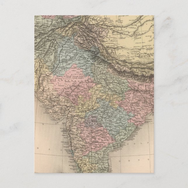 India Central Asia Postcard (Front)