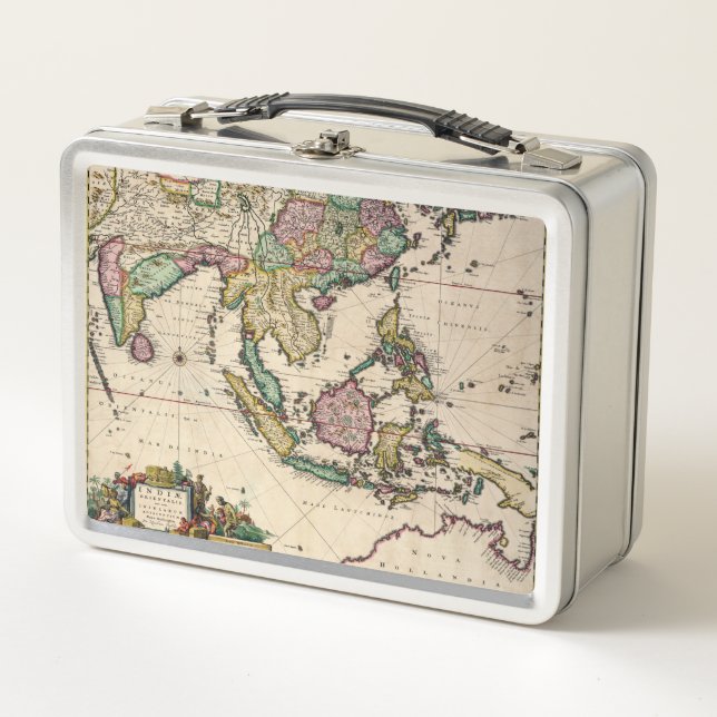 India & Ceylon to Australia Metal Lunch Box (Front)