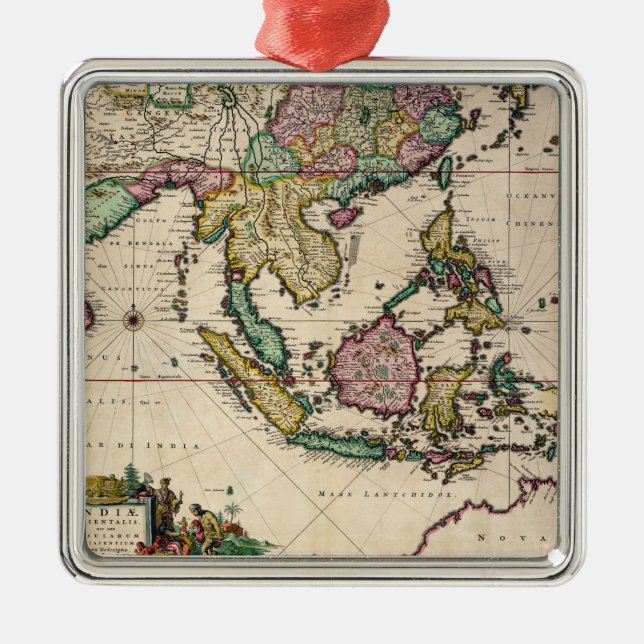 India & Ceylon to Australia Metal Tree Decoration (Front)