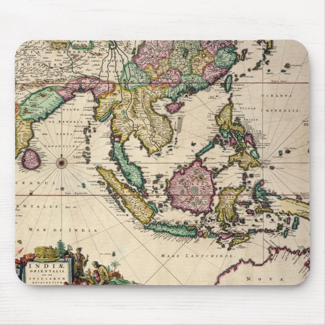 India & Ceylon to Australia Mouse Pad (Front)