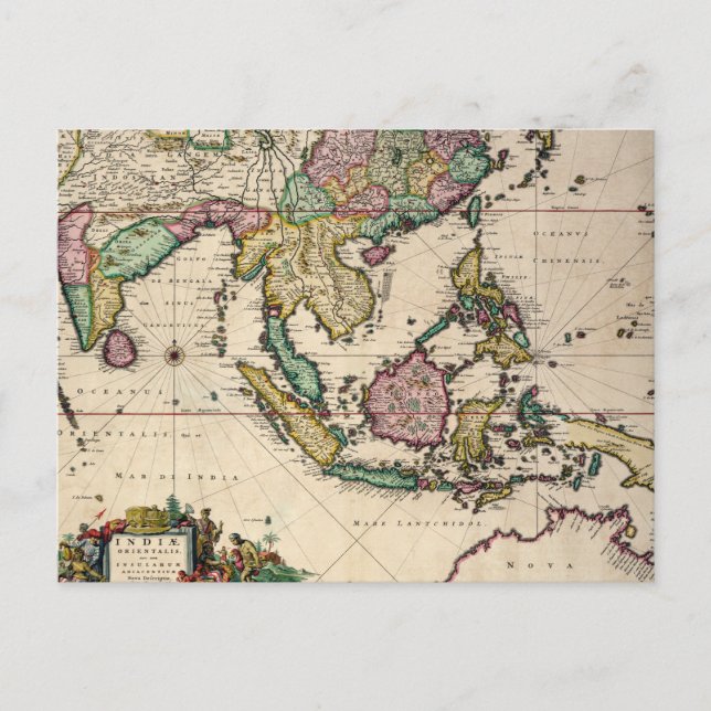 India & Ceylon to Australia Postcard (Front)