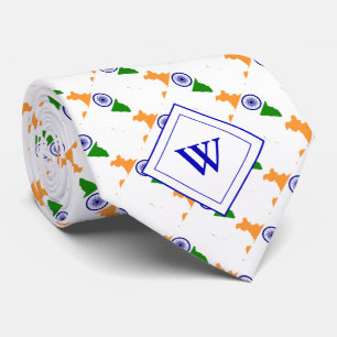 INDIA Christian Scripture Monogram Flag Tie