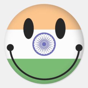 India Classic Round Sticker
