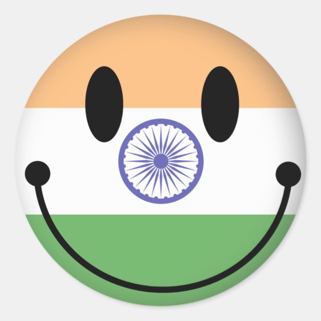 India Classic Round Sticker (Front)