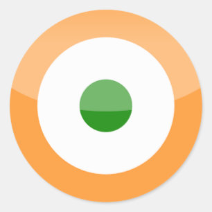 india classic round sticker