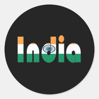 india classic round sticker