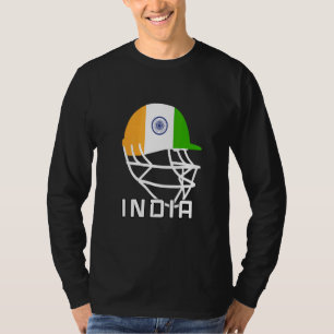 India Cricket Fan Helmet India Cricket Players T-Shirt