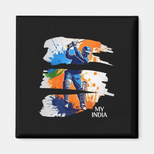 India Cricket Jersey Flag Indian Cricket Magnet