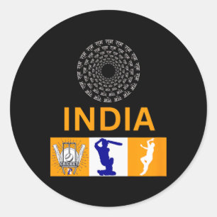 India Cricket Jersey India Cricket In Usa Classic Round Sticker