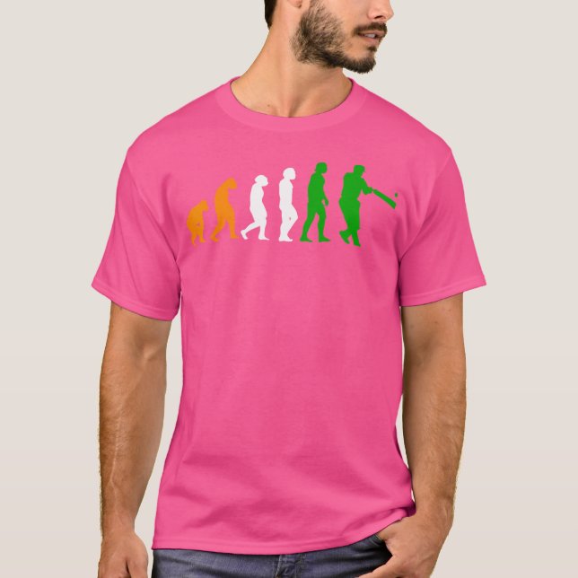 India Cricket Player Evolution India Cricket Team T-Shirt (Front)