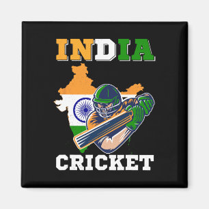 India Cricket Player Flag Jersey Indian Sports Magnet